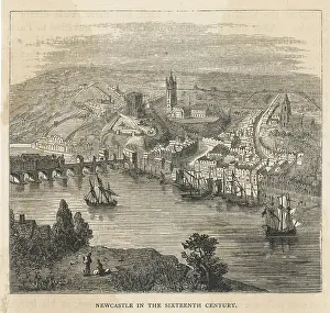 Birdseye: Newcastle upon Tyne - 16th century
