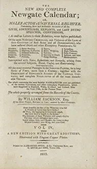 Newgate: NEWGATE CALENDAR 1818