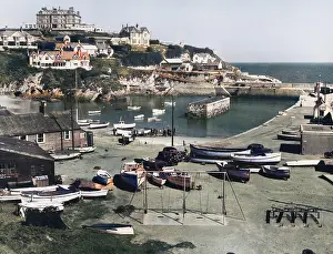 Bycolourisedpic: NEWQUAY HARBOUR