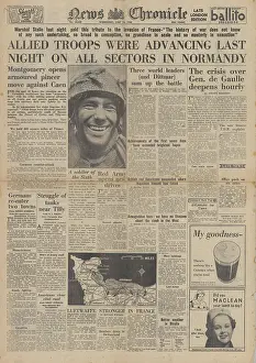 Isigny: News Chronicle front page Battle for Normandy