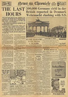 Lubeck: News Chronicle front page German forces surrendering