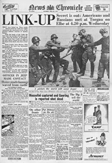 Torgau: News Chronicle - US and Soviet forces link up on Elbe