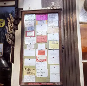 Removals: NEWSAGENT'S NOTICE BOARD