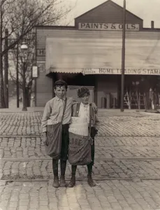 Craps: Two newsboys, from original caption: The ?