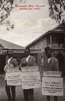 Nairobi: Newspaper advertisers, Nairobi, Kenya, East Africa, WW1