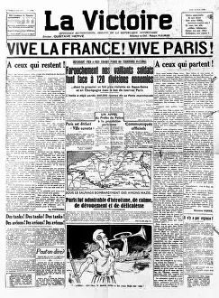 Victoire: NEWSPAPER HEADLINE