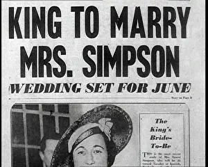 Newspaper Headline Reading - King to Marry