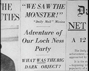 Ness: Newspaper Headline Reading - We Saw the Monster