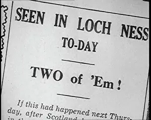 Ness: Newspaper Headline Reading - Seen in Loch Ness