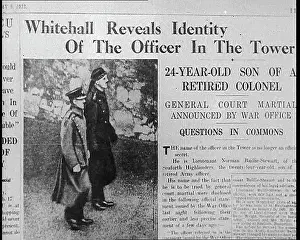 Reveals: Newspaper with Headline Reading - Whitehall