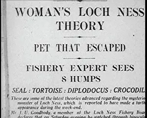 Ness: Newspaper Headline Reading - Woman's Loch Ness