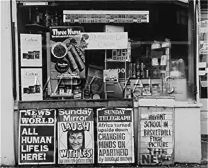Newsagents: FRONT OF NEWSPAPER KIOSK