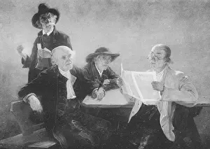 Readers: Newspaper readers, around 1850