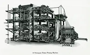Plainfield: Newspaper rotary printing machine 1908