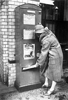 Vending: Newspaper vending machine, 1928