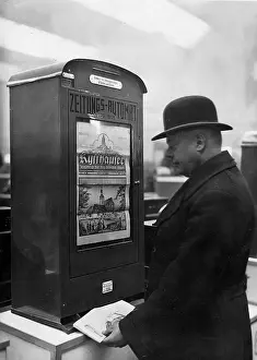 Vending: Newspaper vending machine, 1929