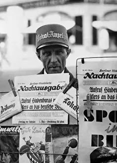 Periodicals: Newspaper vendor in Berlin, 1934