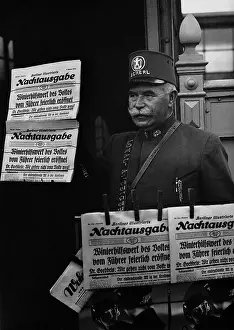 Periodicals: Newspaper vendor in Berlin, 1934
