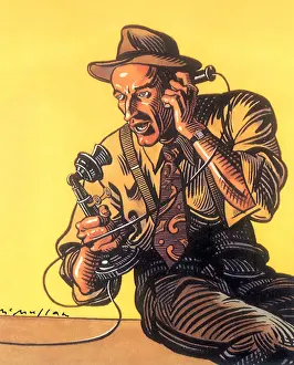 Urgent: Newspaperman on Phone