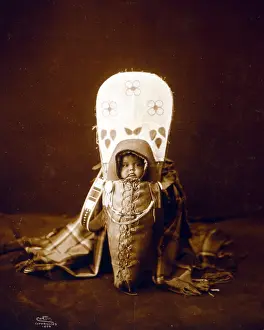 Papoose: Nez Perce infant in cradleboard. Edward ?