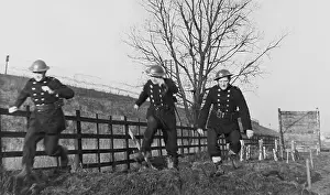 Preparedness: NFS firefighters at assault course training camp, WW2