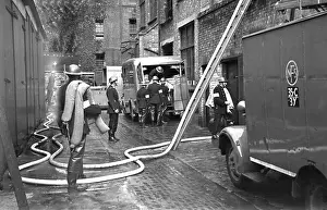 NFS (Salvage Corps) working at a fire