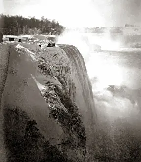 Niagara: Niagara Falls frozen, circa 1890