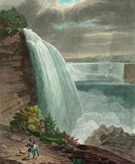C1888: Niagara falls from Goat island