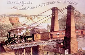Cosack: The Niagara Falls Suspension Bridge, lithograph ?