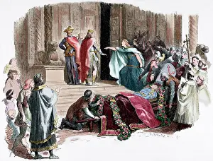 Proof: Nibelungenlied. Kriemhild requiring the proof of the coffin
