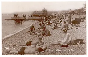 Bains: Nice Beach Postcard - 1920
