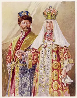 Muscovite: Nicholas II with Alexandra