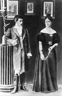 Elizaveta: Nicholas II and his aunt in a scene from Eugene Onegin