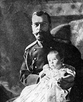 Apparent: Nicholas II with his son Alexei, 1905