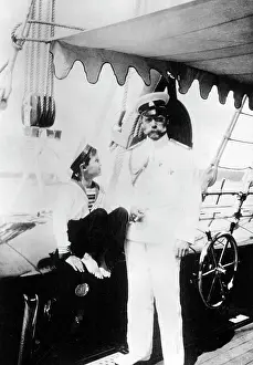 Apparent: Nicholas II with his son Alexei, 1910