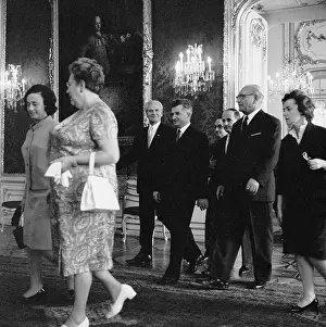 Nicolae: Nicolae Ceausescu and Adolf Schaerf with their wives
