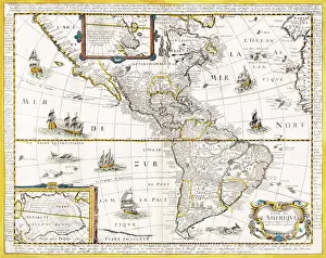 1661: Nicolas Berey, The Americas Map, 1661