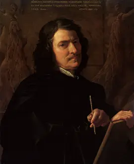 1649: Nicolas Poussin, self-portrait