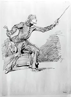 Paganini: Nicolo Paganini, sketch by Boulanger