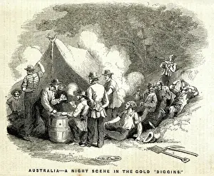 1853: Night Scene in Australia, Gold Diggers