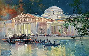 Centerpiece: Night Scene - Chicago World's Fair