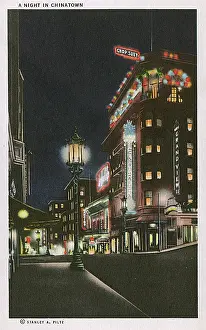 Neon: Night scene, Chinatown, San Francisco, California, USA