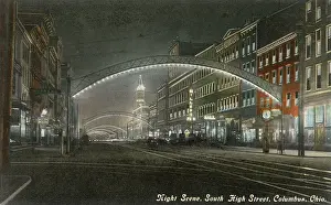 Millers: Night scene, South High Street, Columbus, Ohio, USA