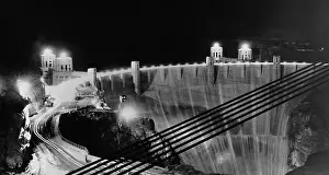 Resource: Night view of the Hoover Dam, 1935