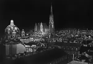 Roofscape: Night view of Vienna, 1938