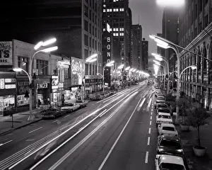 Kru001: Nighttime on State Street in the Loop Blurred
