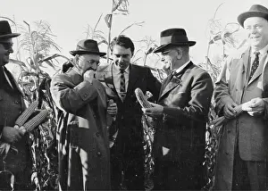 Sergeyevich: Nikita Khrushchev (second from left) and Leopold Figl (s