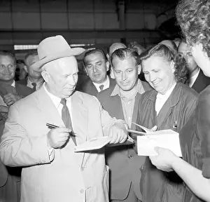 Rublic: Nikita Khrushchev - workers - hat - autograph