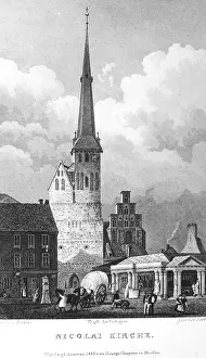 Nikolaikirche: The Nikolaikirche in Berlin, 1832