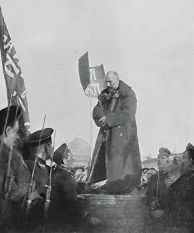Semyonovich: Nikolay Chkheidze making speech during Russian